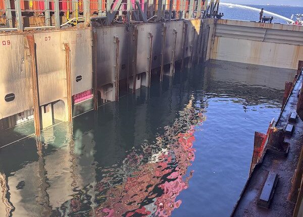 Four Days On, Crews Continue Response to Deep-Seated Cargo Fire Aboard Containership Off Los Angeles