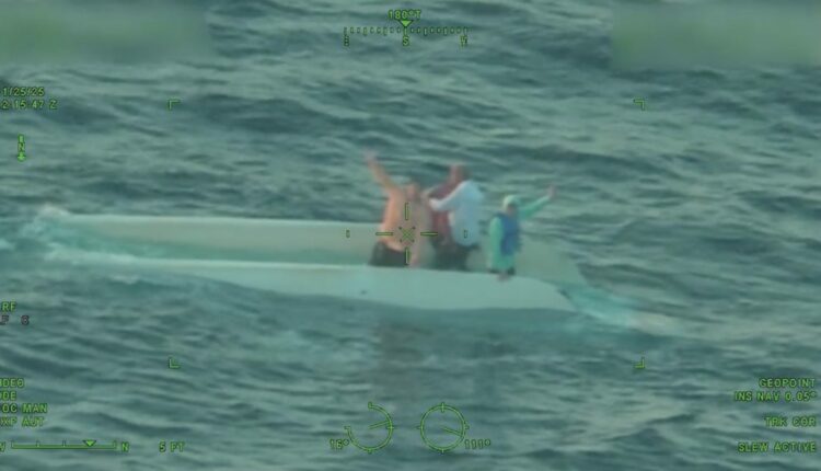 U.S. Coast Guard Rescues Four Clinging to Capsized Boat After All-Night Search
