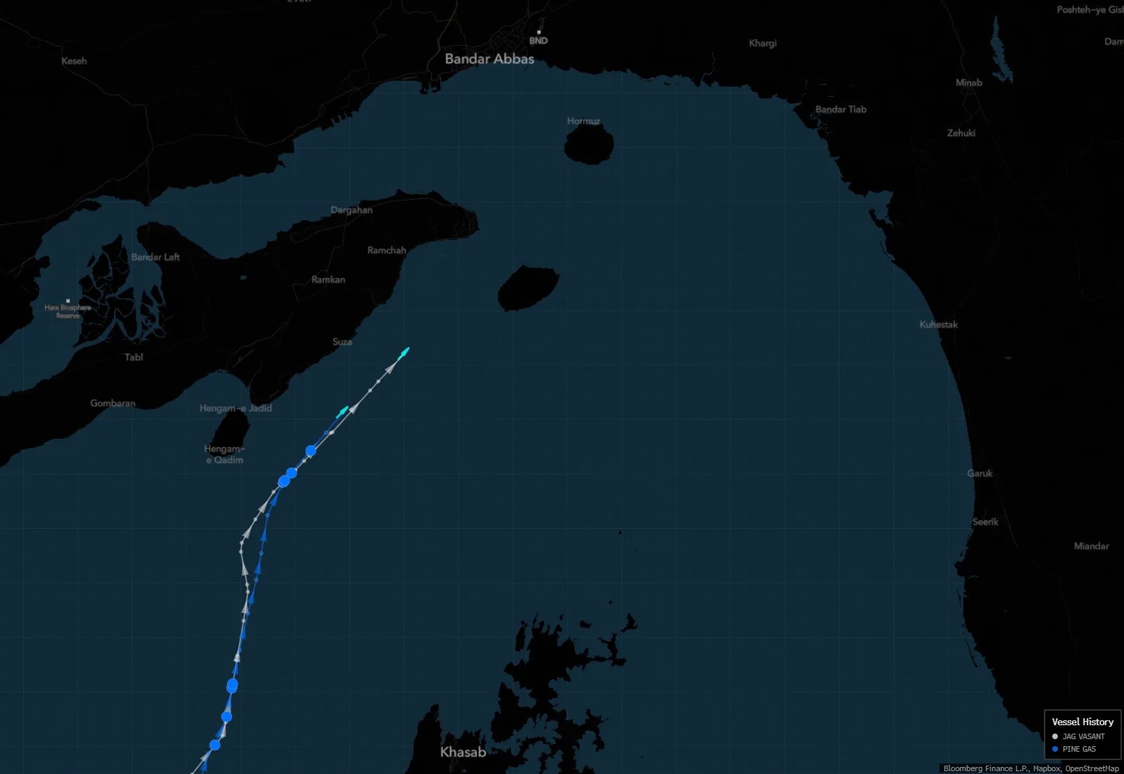 Two More Indian LPG Ships Transit Hormuz Along Iran Coast