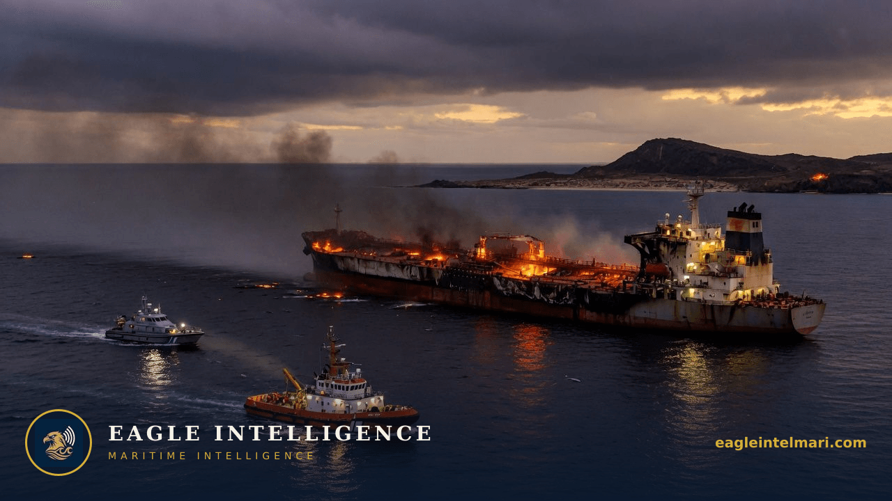 Crew Evacuated After ‘Suspicious’ Tanker Fire Near Oman’s Masirah Island photo