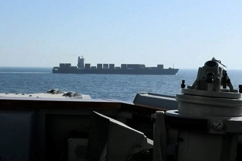 U.S. Navy Helicopter Fires on Panama-Flagged Containership in Blockade Enforcement