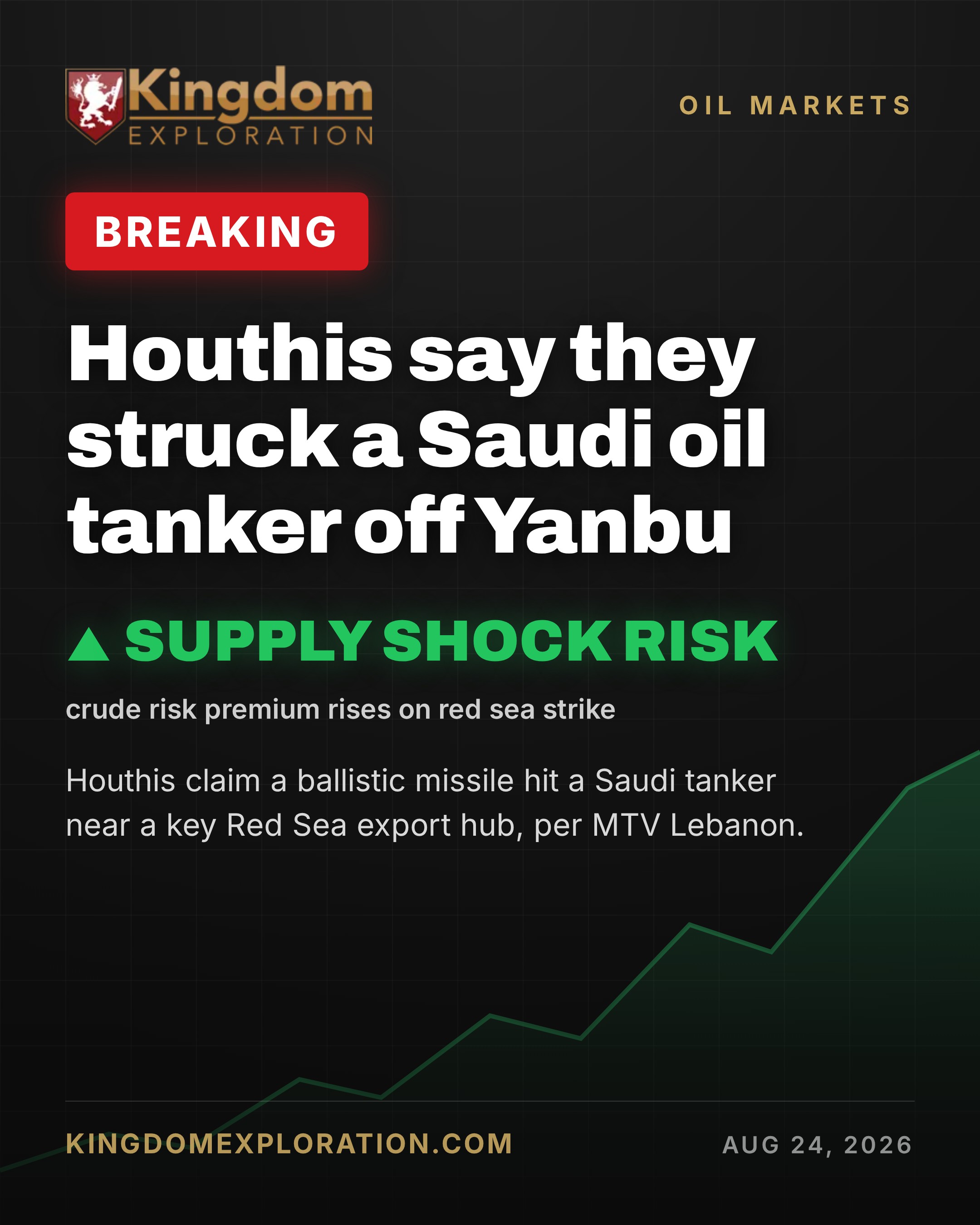Houthis Escalate Saudi Shipping Campaign With VLCC Strike photo